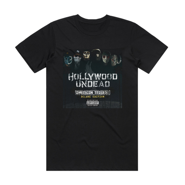 Hollywood Undead American Tragedy Deluxe Edition Album Cover T-Shirt Black