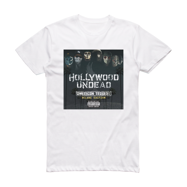Hollywood Undead American Tragedy Deluxe Edition Album Cover T-Shirt White