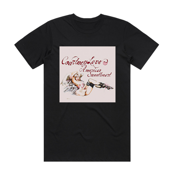 Courtney Love Americas Sweetheart Album Cover T-Shirt Black