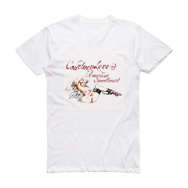 Courtney Love Americas Sweetheart Album Cover T-Shirt White