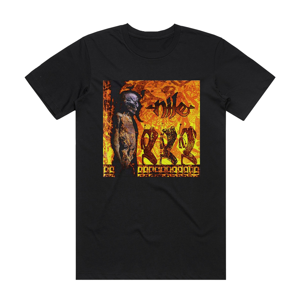 Nile Amongst The Catacombs Of Nephren Ka Album Cover T Shirt Black Album Cover T Shirts