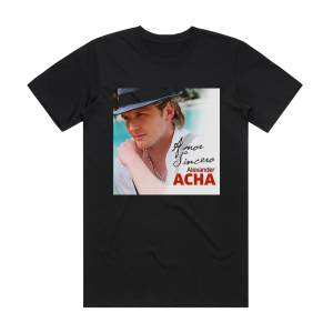 Alexander Acha Amor Sincero Album Cover T-Shirt Black