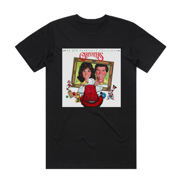 Carpenters An Old Fashioned Christmas Album Cover T-Shirt Black