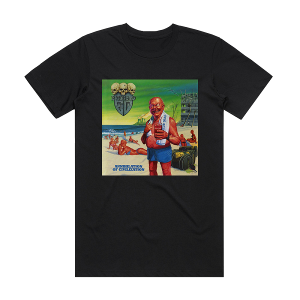 Evildead Annihilation Of Civilization Album Cover T-Shirt Black