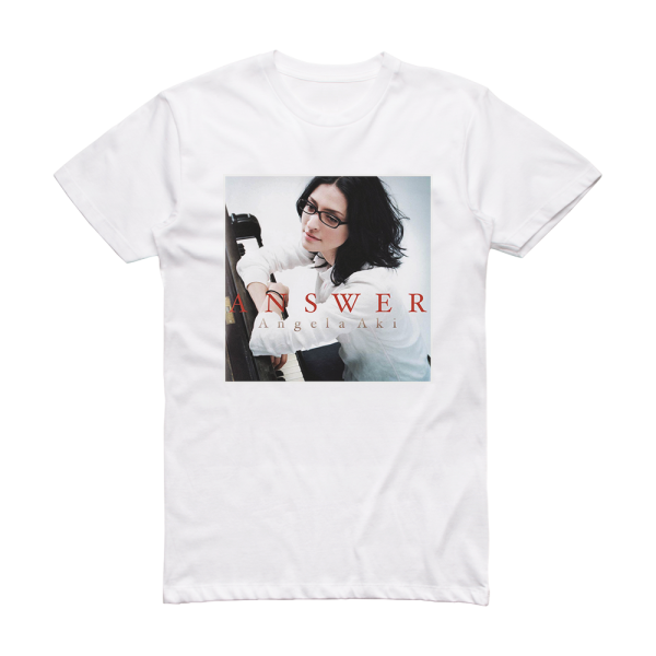 Angela Aki Answer Album Cover T-Shirt White