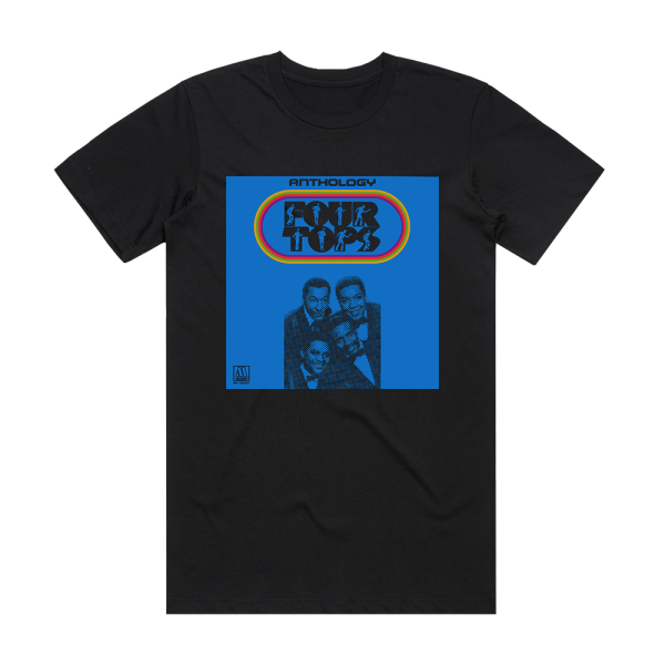 Four Tops Anthology Album Cover T-Shirt Black