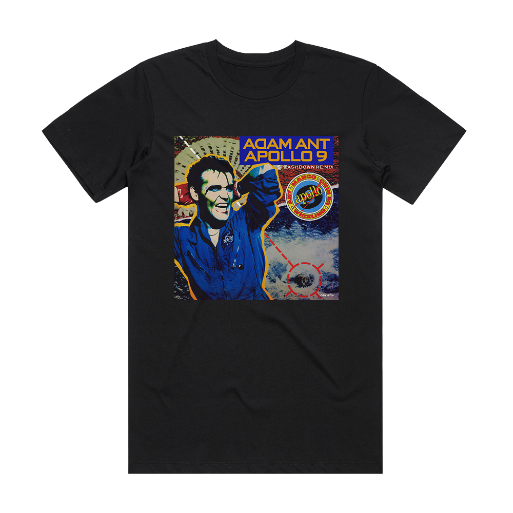 Adam Ant Apollo 9 Splashdown Re Mix Album Cover T-Shirt Black – ALBUM COVER  T-SHIRTS