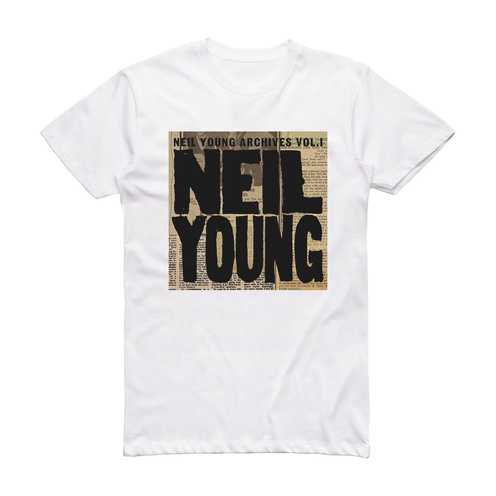 Neil Young Archives Volume 1 1963 1972 Album Cover T-Shirt White