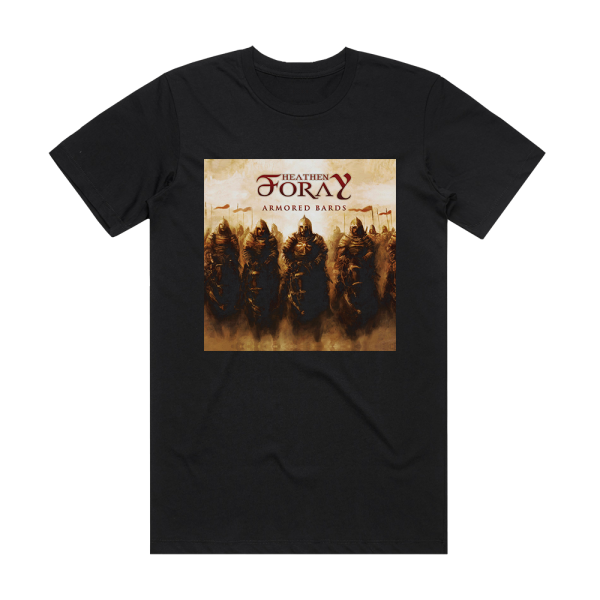 Heathen Foray Armored Bards Album Cover T-Shirt Black