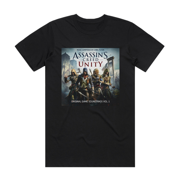Chris Tilton Assassins Creed Unity Original Soundtrack Album Cover T-Shirt Black