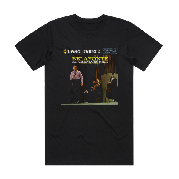 Harry Belafonte At Carnegie Hall Album Cover T-Shirt Black