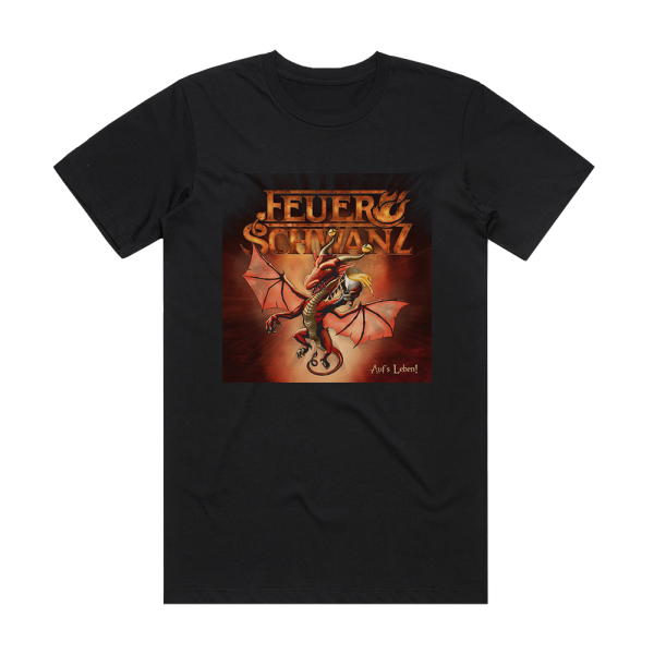 Feuerschwanz Aufs Leben Album Cover T-Shirt Black