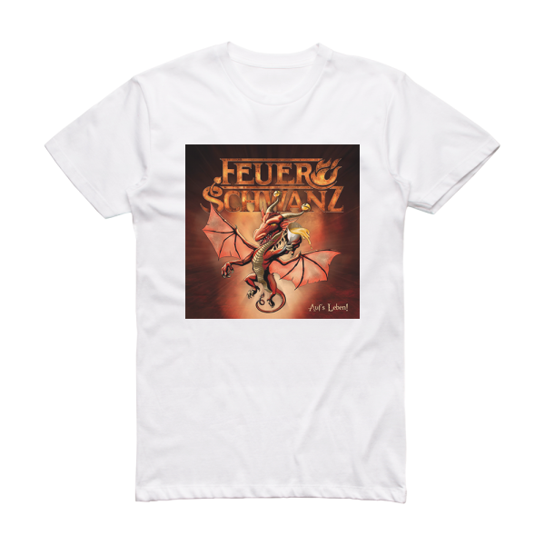 Feuerschwanz Aufs Leben Album Cover T-Shirt White