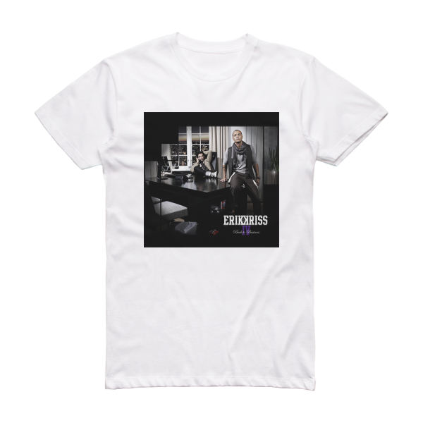 Erik og Kriss Back To Business Album Cover T-Shirt White