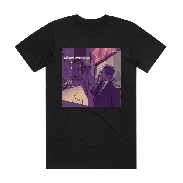 Cannonball Adderley Ballads Album Cover T-Shirt Black