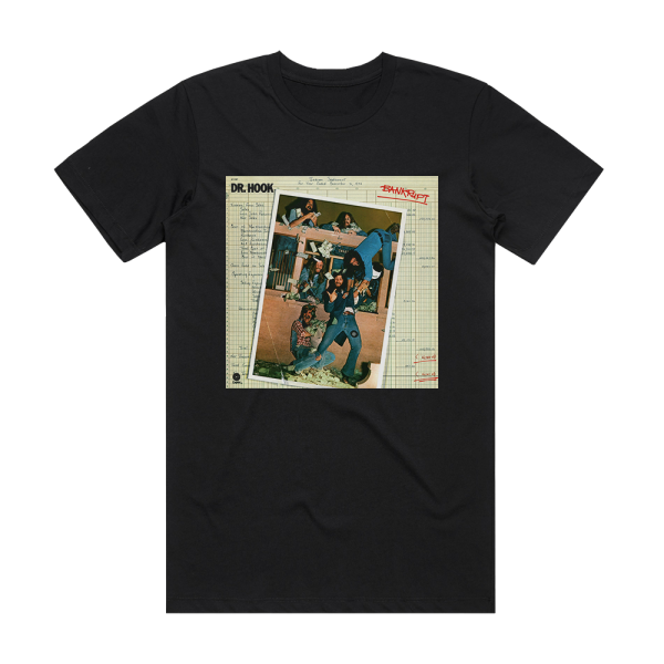 Dr Hook Bankrupt Album Cover T-Shirt Black