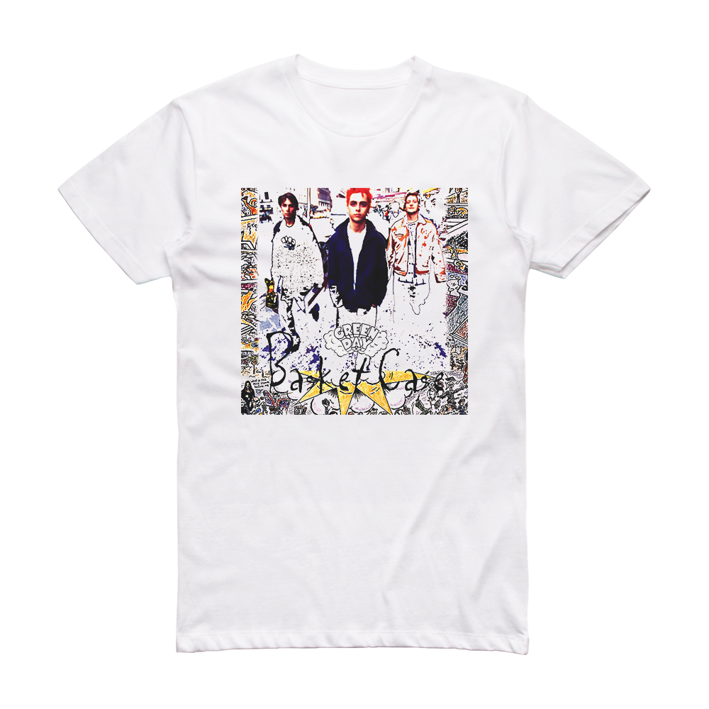 Green Day Basket Case 2 Album Cover TShirt White ALBUM COVER TSHIRTS