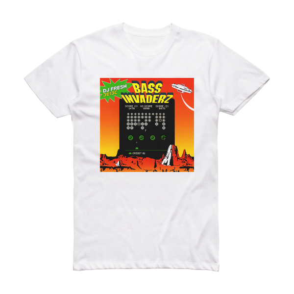 DJ Fresh Bass Invaderz Mixed By Dj Fresh Album Cover T-Shirt White