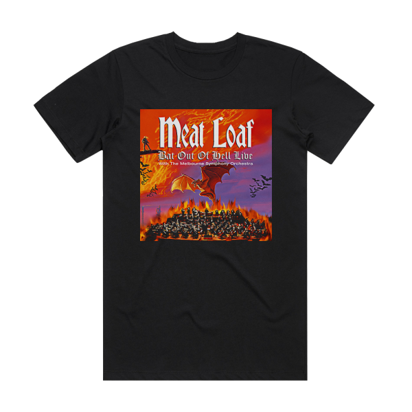 Melbourne Symphony Orchestra Bat Out Of Hell Live Album Cover T-Shirt Black