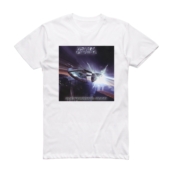 Iron Savior Battering Ram Album Cover T-Shirt White