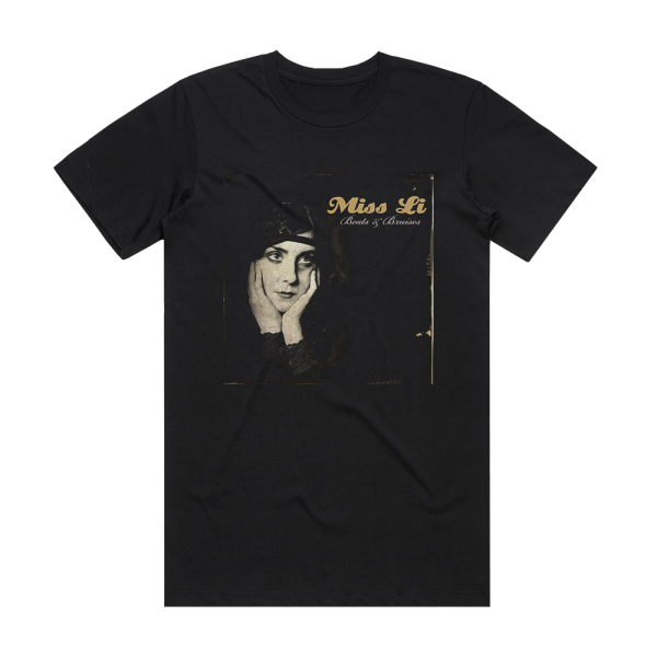 Miss Li Beats Bruises Album Cover T-Shirt Black