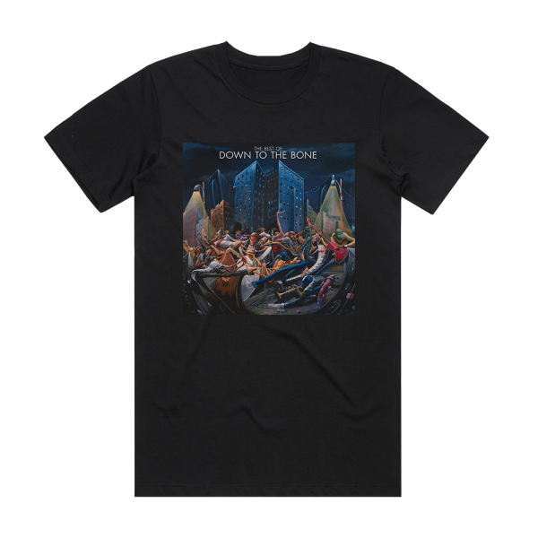 Down to the Bone Best Of Album Cover T-Shirt Black