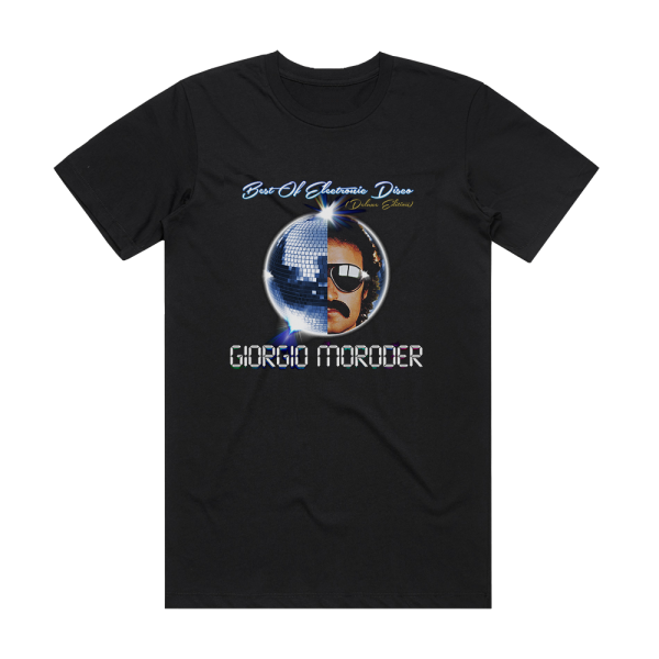 Giorgio Moroder Best Of Electronic Disco Album Cover T-Shirt Black