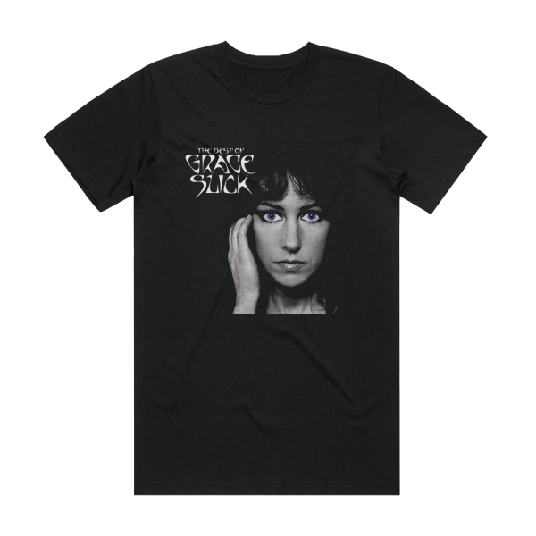 Grace Slick Best Of Grace Slick Album Cover T-Shirt Black
