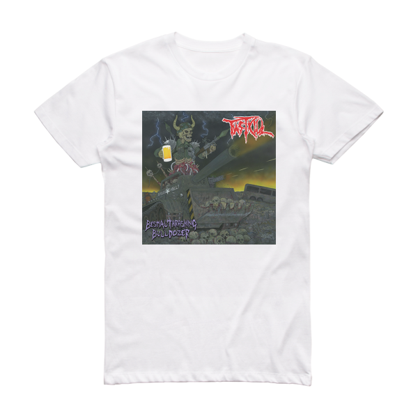 Fastkill Bestial Thrashing Bulldozer Album Cover T-Shirt White – ALBUM ...