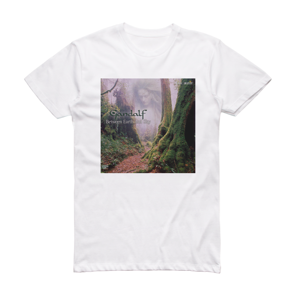 Gandalf Between Earth And Sky Album Cover T-Shirt White