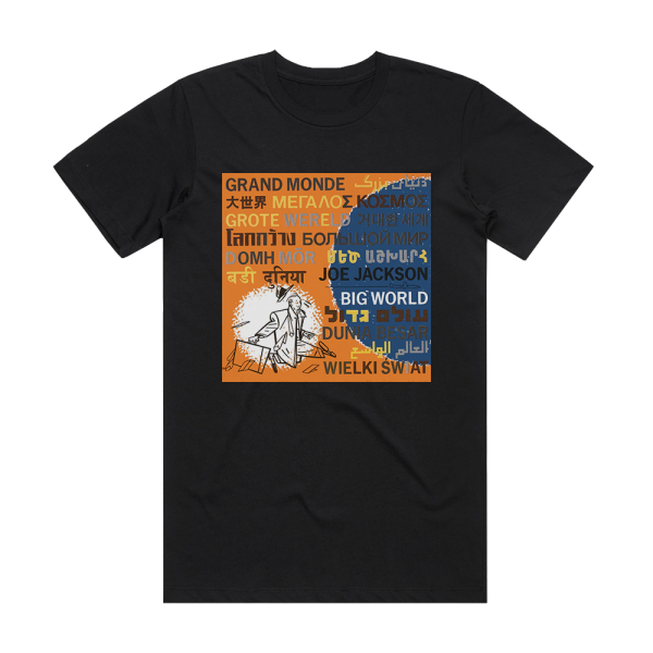 Joe Jackson Big World Album Cover T-Shirt Black