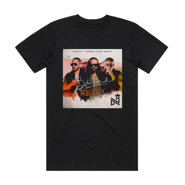 Bad Bunny Bilame Remix Album Cover T-Shirt Black