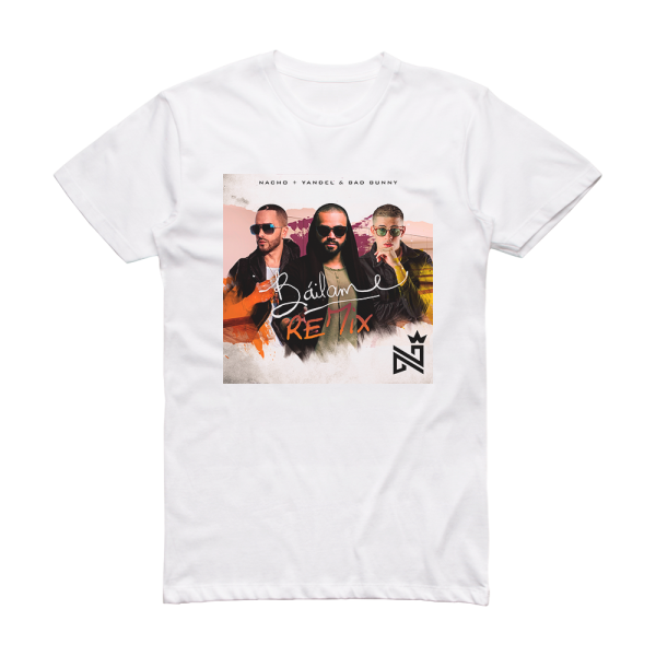 Bad Bunny Bilame Remix Album Cover T-Shirt White