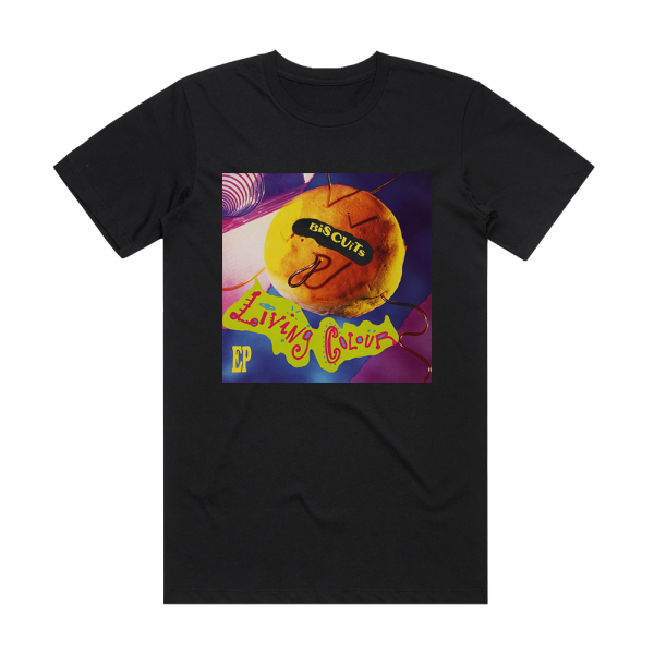 Living Colour Biscuits Album Cover T-Shirt Black