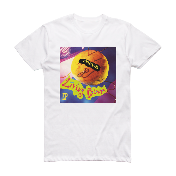 Living Colour Biscuits Album Cover T-Shirt White