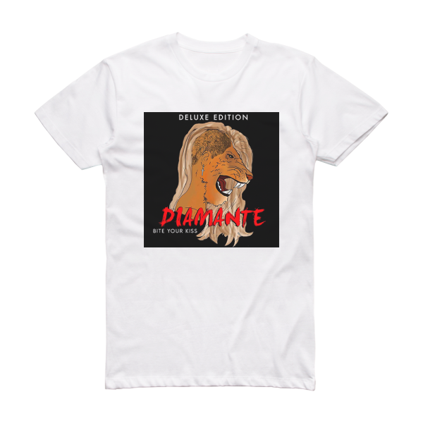 Diamante Bite Your Kiss Album Cover T-Shirt White