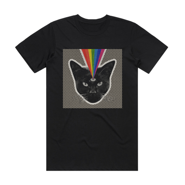 Never Shout Never Black Cat Album Cover T-Shirt Black