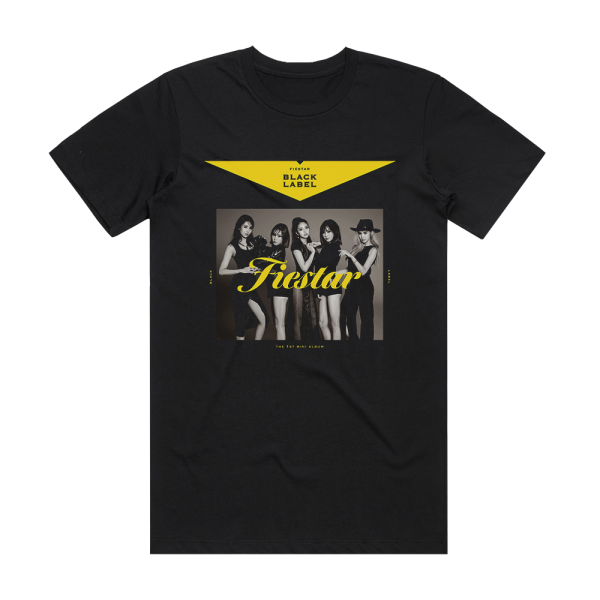 FIESTAR Black Label Album Cover T-Shirt Black