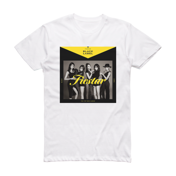 FIESTAR Black Label Album Cover T-Shirt White