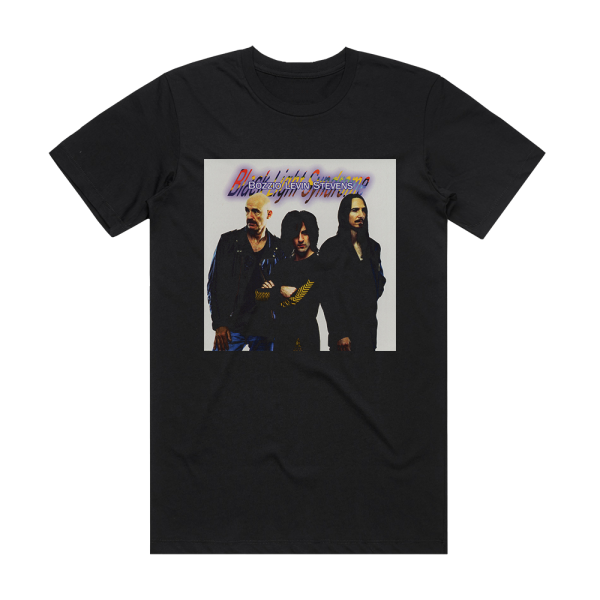 Bozzio Levin Stevens Black Light Syndrome Album Cover T-Shirt Black