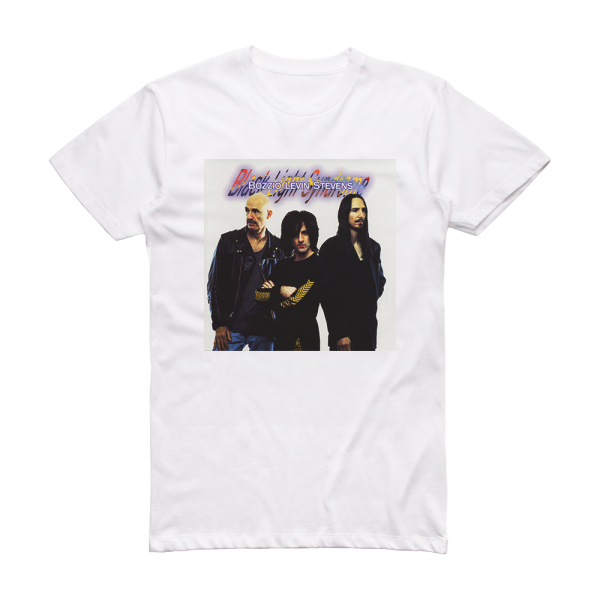 Bozzio Levin Stevens Black Light Syndrome Album Cover T-Shirt White