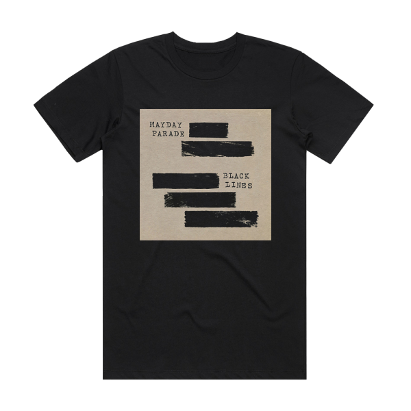 Mayday Parade Black Lines Album Cover T-Shirt Black