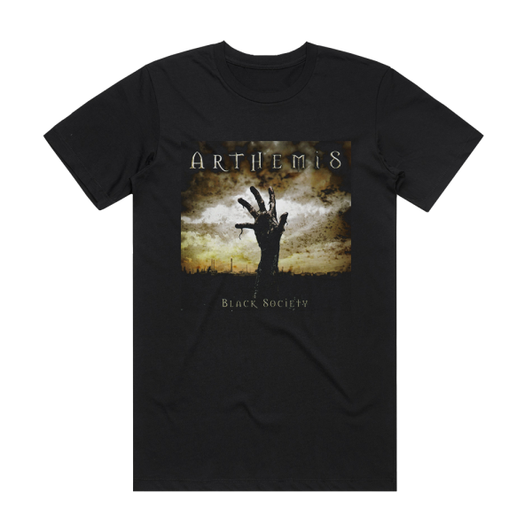 Arthemis Black Society Album Cover T-Shirt Black