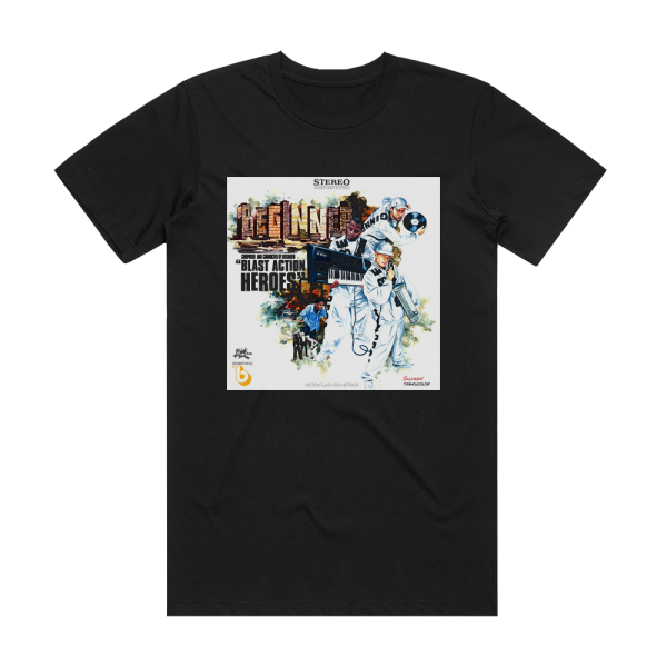 Beginner Blast Action Heroes Album Cover T-Shirt Black
