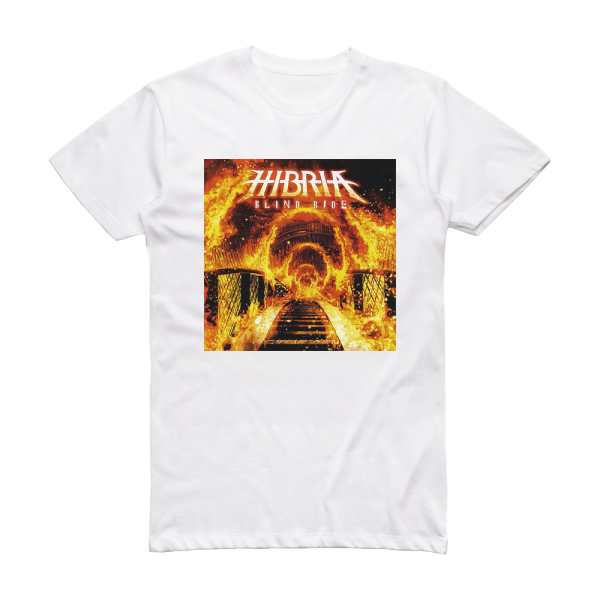 Hibria Blind Ride Album Cover T-Shirt White