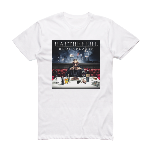 Haftbefehl Blockplatin Album Cover T-Shirt White