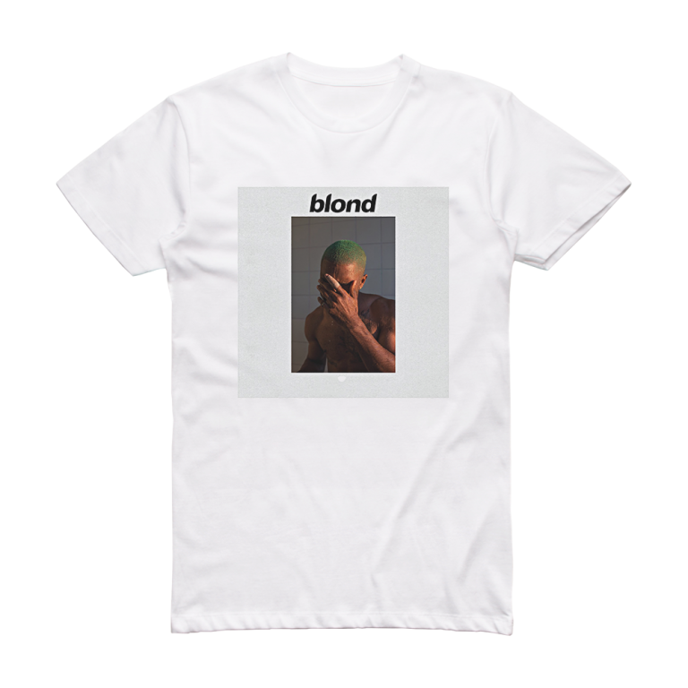 Frank Ocean Blonde Album Cover T-Shirt White – ALBUM COVER T-SHIRTS