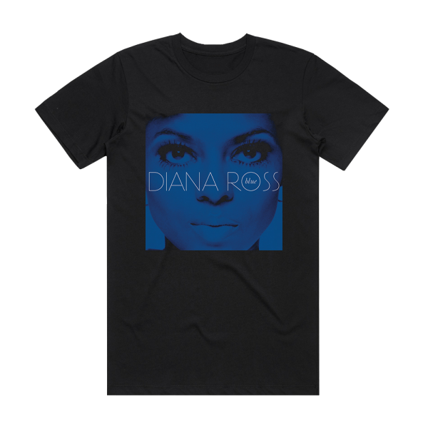 Diana Ross Blue Album Cover T-Shirt Black