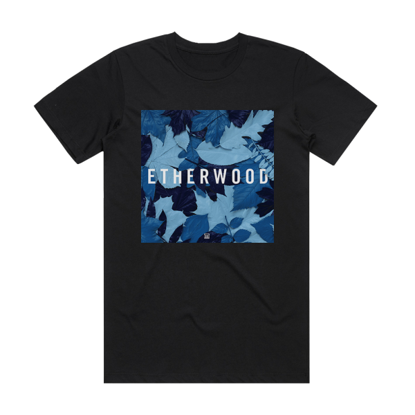 Etherwood Blue Leaves Album Cover T-Shirt Black