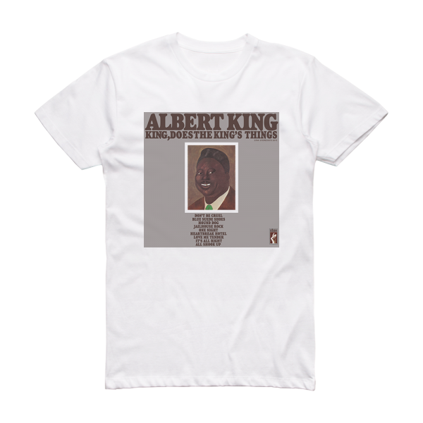 Albert King Blues For Elvis King Does The Kings Things Album Cover T-Shirt White